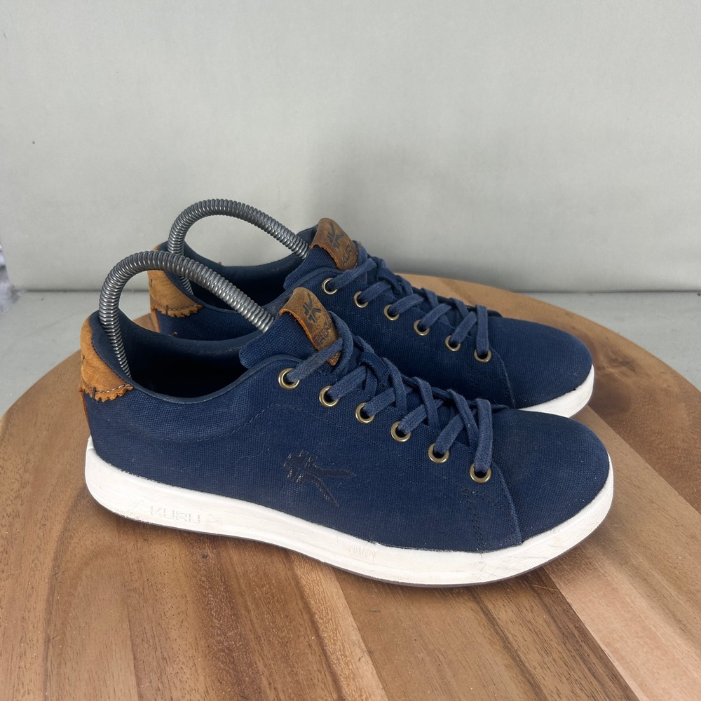 Kuru Roam Womens 8.5 Blue Canvas Orthopedic Walking Shoes Sneakers 20631285